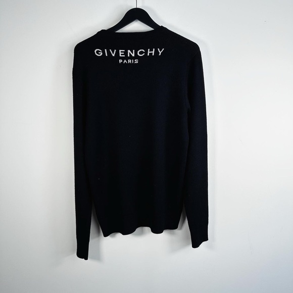 Givenchy Paris Wool Sweater - Black Abstract Design - New - Picture 5 of 7